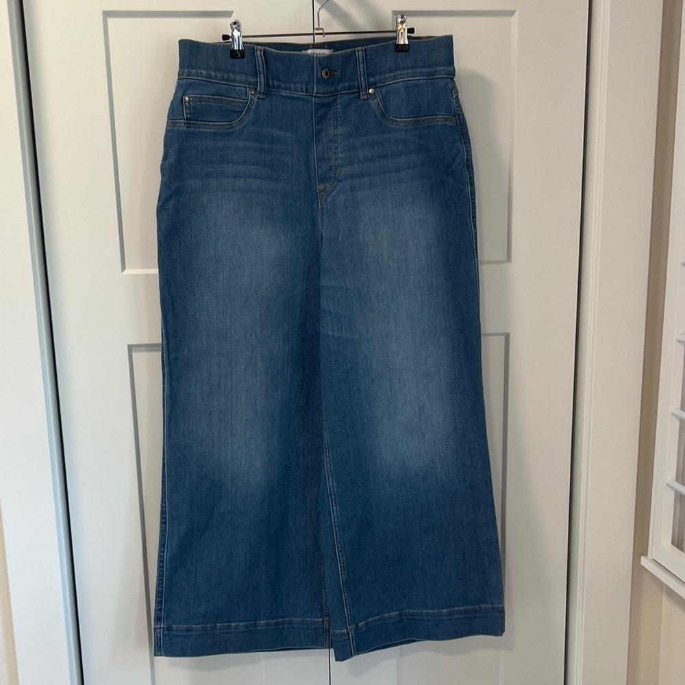 SPANX Women's Denim Flare Wide Leg Jeans